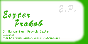 eszter prokob business card